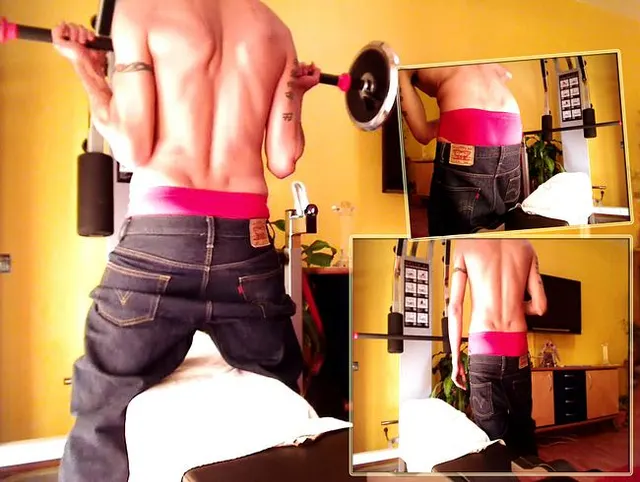 Sport Boy sagging beim Training