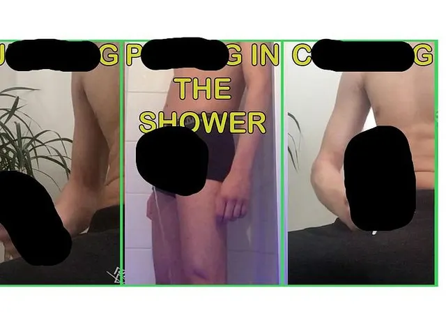 Pissing + shower + jerking + cumshot
