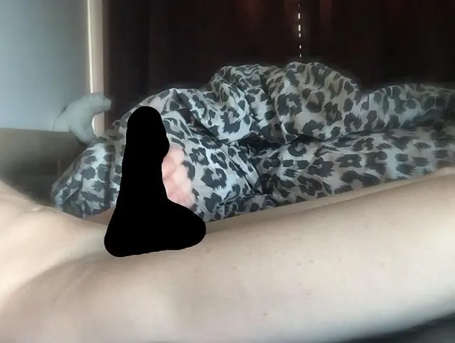 smooth boy is jacking off in the bed