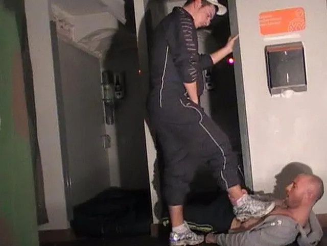 my sneaker sextape with scally guys in jogging